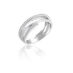 JVD Eleganten srebrn prstan s cirkoni SVLR0391XH2BI (Obseg 56 mm)