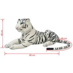 Vidaxl Plišasta Igrača Tiger Bele Barve XXL