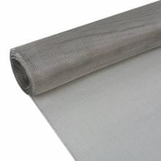 Vidaxl Mreža iz nerjavečega jekla 100x500 cm srebrna