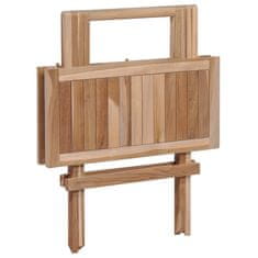 Vidaxl Zložljiva bistro miza 60x60x65 cm trdna tikovina