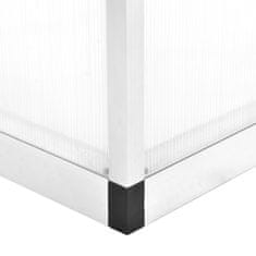 Vidaxl Rastlinjak iz aluminija 421x190x195 cm 15,6 m³