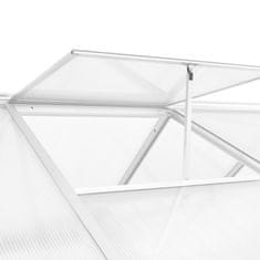 Vidaxl Rastlinjak iz aluminija 421x190x195 cm 15,6 m³