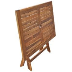 Vidaxl Vrtna miza 120x70x75 cm trden akacijev les