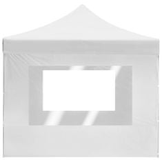 Greatstore Profesionalni šotor za zabave aluminij 4,5x3 m bel
