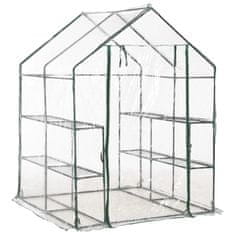 Vidaxl Rastlinjak z 8 policami 143x143x195 cm