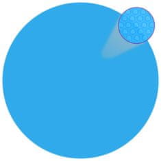 Greatstore Plavajoča okrogla PE solarna folija za bazen 455 cm modre barve