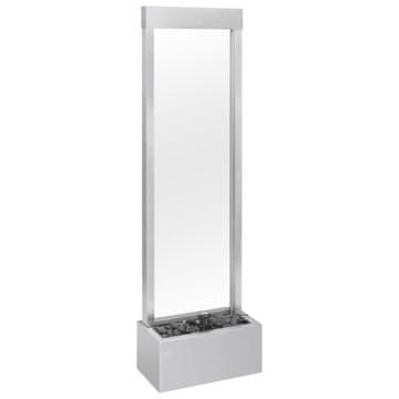 Vidaxl Vrtna fontana srebrna 46x24x150 cm iz nerjavečega jekla