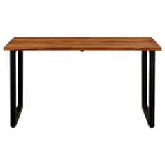 Vidaxl Vrtna miza z nogami U oblike 140x80x75 cm trden akacijev les