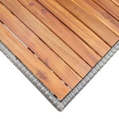 Vidaxl Vrtna miza siva 130x70x66 cm trden akacijev les