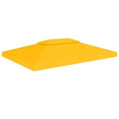 Vidaxl Streha za paviljon 2-delna 310 g/m2 4x3 m rumena