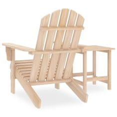 Vidaxl Vrtni stol Adirondack z mizo trden les jelke siv