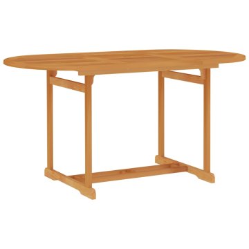 Vidaxl Vrtna miza 150x90x75 cm trdna tikovina