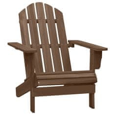 Vidaxl Vrtni stol Adirondack z mizo trden les jelke rjav