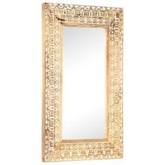 Vidaxl Ročno izrezljano ogledalo 80x50x11 cm trden mangov les