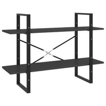 Vidaxl Knjižna omara 2-nadstropna siva 100x30x70 cm iverna plošča
