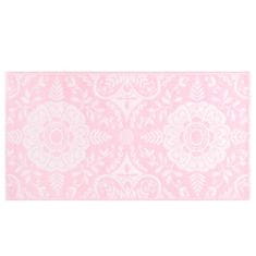 Vidaxl Zunanja preproga roza 120x180 cm PP