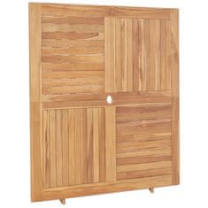 Vidaxl Zložljiva vrtna miza 120x120x75 cm trdna tikovina