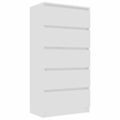Vidaxl Predalnik bel 60x35x121 cm iverna plošča
