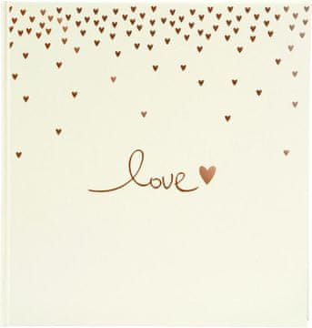 Goldbuch Raining Hearts foto album, 30 x 31 cm, 60 strani, barva breskve
