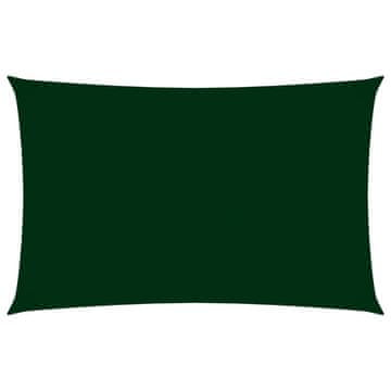 Senčno jadro oksford blago pravokotno 4x7 m temno zeleno
