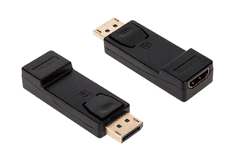 Cabletech Adapter Displayport M. - HDMI Ž., črna barva