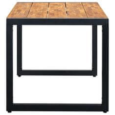 Vidaxl Vrtna miza z nogami U oblike 140x80x75 cm trden akacijev les