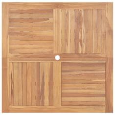 Vidaxl Zložljiva vrtna miza 120x120x75 cm trdna tikovina
