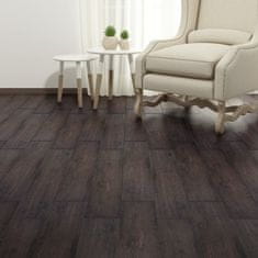 Vidaxl Samolepilne PVC talne plošče 5,21 m2 2 mm temno rjave barve