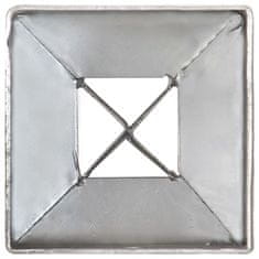 Vidaxl Talne konice 6 kosov srebrne 7x7x90 cm pocinkano jeklo