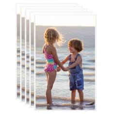 Vidaxl Foto okvirji 5 kosov namizni beli 10x15 cm MDF