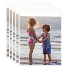 Vidaxl Foto okvirji 5 kosov namizni beli 20x25 cm MDF