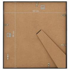 Vidaxl Foto okvirji 3 kosi stenski črni 50x50 cm MDF
