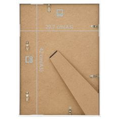 Vidaxl Foto okvirji 5 kosov stenski/namizni beli 29,7x42 cm MDF