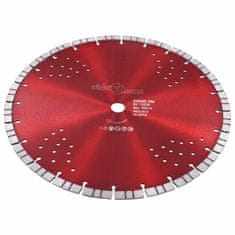 Vidaxl Diamantni rezalni disk s turbo in luknjami iz jekla 350 mm