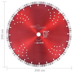Vidaxl Diamantni rezalni disk s turbo in luknjami iz jekla 350 mm