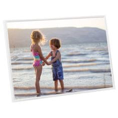 Vidaxl Foto okvirji 3 kosi stenski/namizni beli 15x21 cm MDF