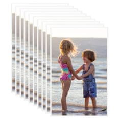 Vidaxl Foto okvirji 10 kosov namizni beli 10x15 cm MDF