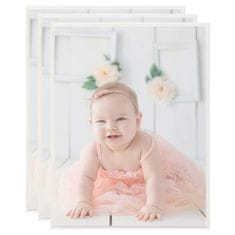 Vidaxl Foto okvirji 3 kosi namizni srebrni 20x25 cm MDF