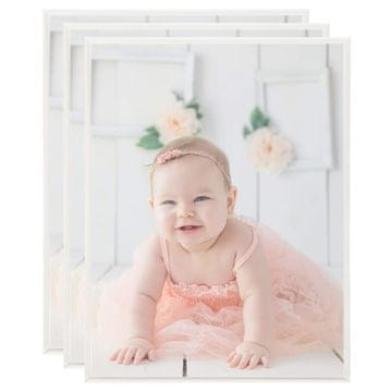 Vidaxl Foto okvirji 3 kosi namizni srebrni 20x25 cm MDF