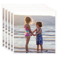 Vidaxl Foto okvirji 5 kosov stenski beli 40x40 cm MDF