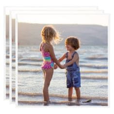 Vidaxl Foto okvirji 3 kosi namizni beli 20x20 cm MDF
