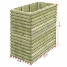 Vidaxl Visoka greda 106x56x96 cm impregnirana borovina
