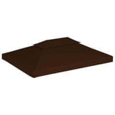Vidaxl Streha za paviljon 2-delna 310 g/m2 4x3 m rjava