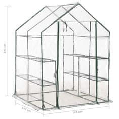 Vidaxl Rastlinjak z 8 policami 143x143x195 cm