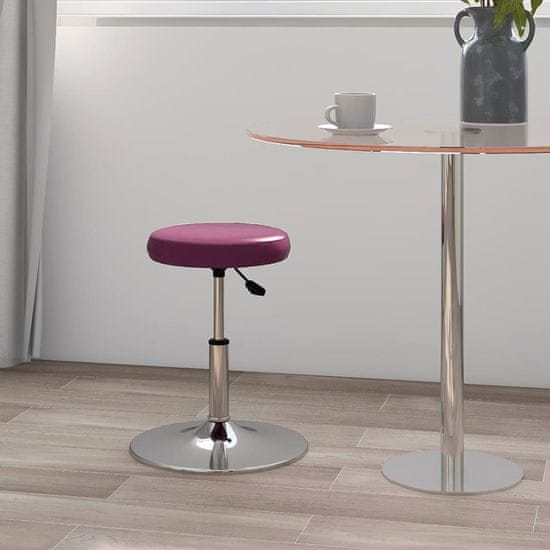 Greatstore Barski stolček vijolično umetno usnje