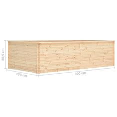 Vidaxl Visoka greda 300x150x80,5 cm borovina 19 mm