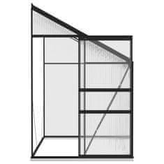 Vidaxl Rastlinjak antraciten iz aluminija 3,97 m³