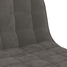 Vidaxl Barski stolčki 2 kosa temno siv žamet