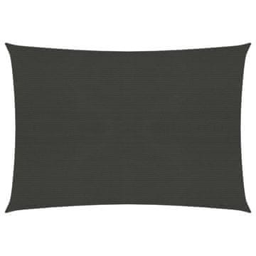 Vidaxl Senčno jadro 160 g/m² antracitno 4x5 m HDPE