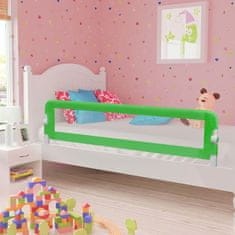 Vidaxl Posteljno varovalo za otroke zeleno 180x42 cm poliester